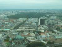 Ausblick vom Fernsehturm Richtung Tiergarten und Reichstag