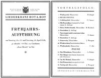 Programm Frühjahrsaufführung 1928